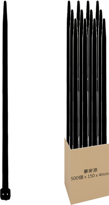 豪麥源 束線帶150 x 4mm 100個, 5包