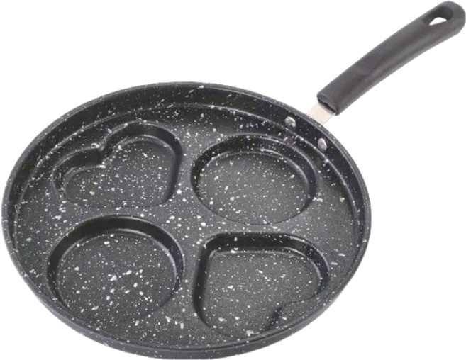 德利生活 麥飯石煎蛋四格, 24.7cm, 1個