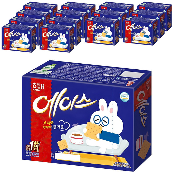 해태제과 에이스 과자, 364g, 15개