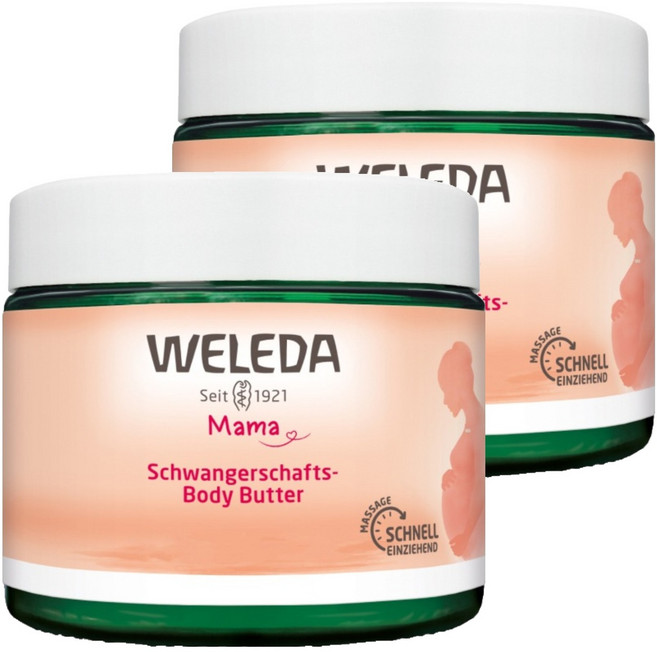 WELEDA 薇蕾德 孕婦舒緩身體乳霜, 2罐, 150ml