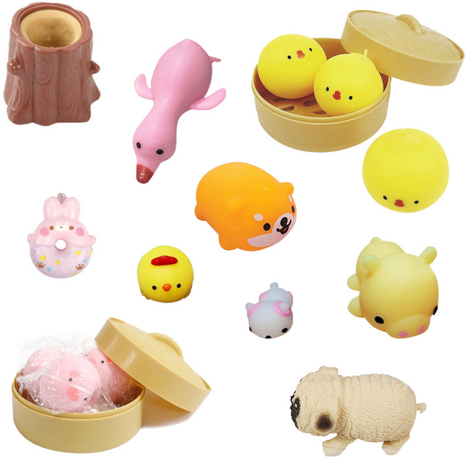 큐랑 동물 말랑이 모음 10종 세트 C, 혼합색상, 1개