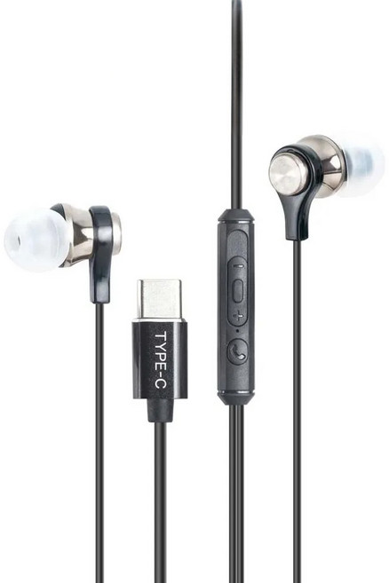 RASTO 鈦金高感度Type-C磁吸入耳式耳機, RS33, 黑色