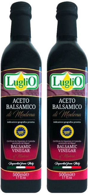 LugliO 4星級巴薩米克葡萄醋 500ml 義大利風味 提升料理層次, 2瓶