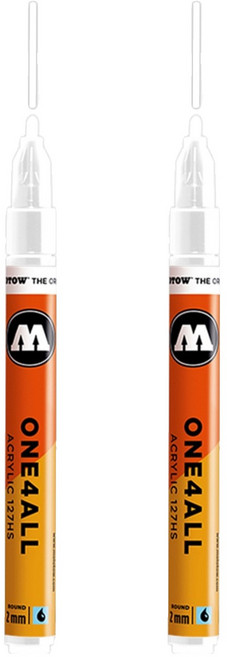 모로토우 원포올 아크릴 마카 2mm 127HS 160 signal white, 1색, 2개