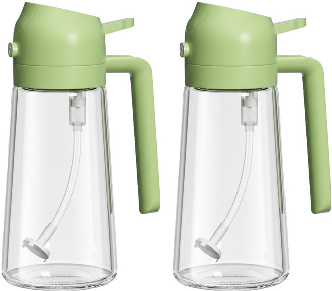 milomix 美樂美事 2合一玻璃噴油壺, 470ml, 2個