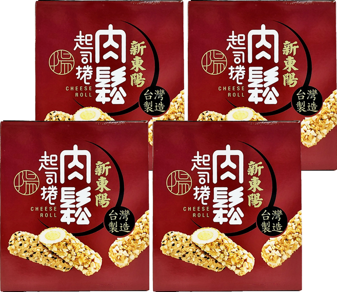 新東陽 肉鬆綜合起司捲 芝麻口味4入 + 杏仁口味4入, 120g, 4盒