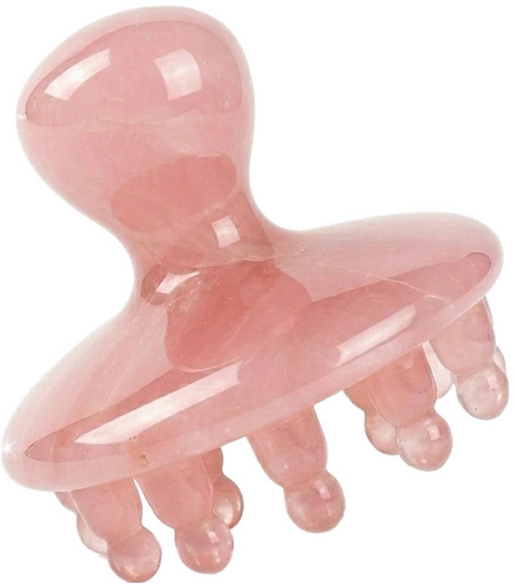 덴넬 머리 두피 지압 괄사 마사지기, 핑크, 1개