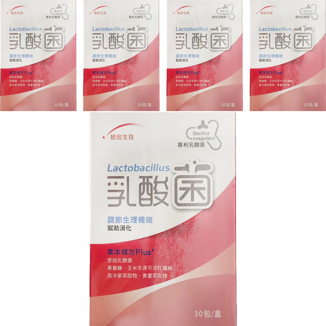 統欣生物科技 乳酸菌, 3g, 30包, 5盒