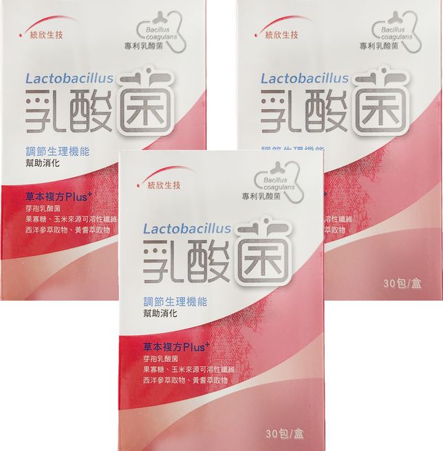 統欣生物科技 乳酸菌, 3g, 30包, 3盒