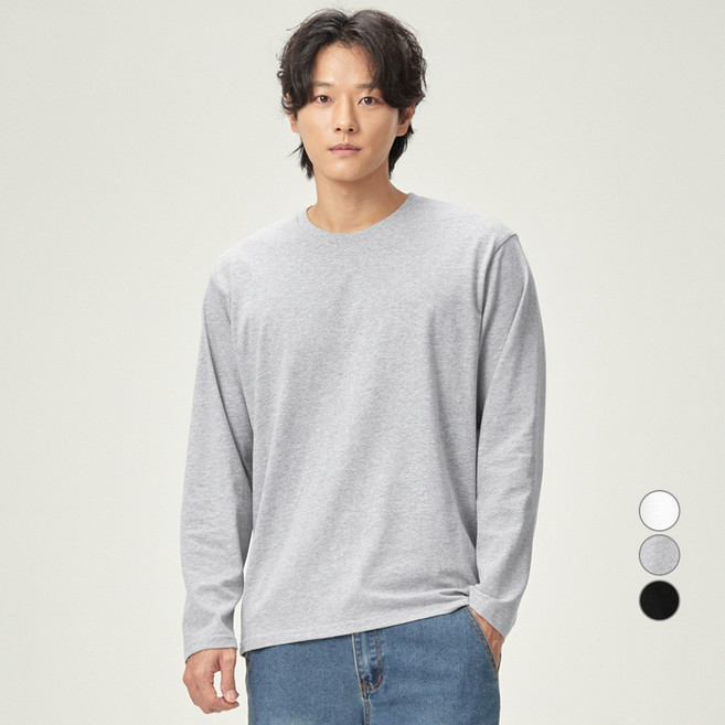 CARET 男性寬鬆版高密度24支長袖T恤