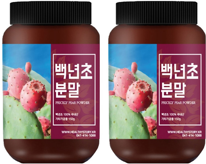 건강스토리 국내산 백년초 분말, 2개, 150g