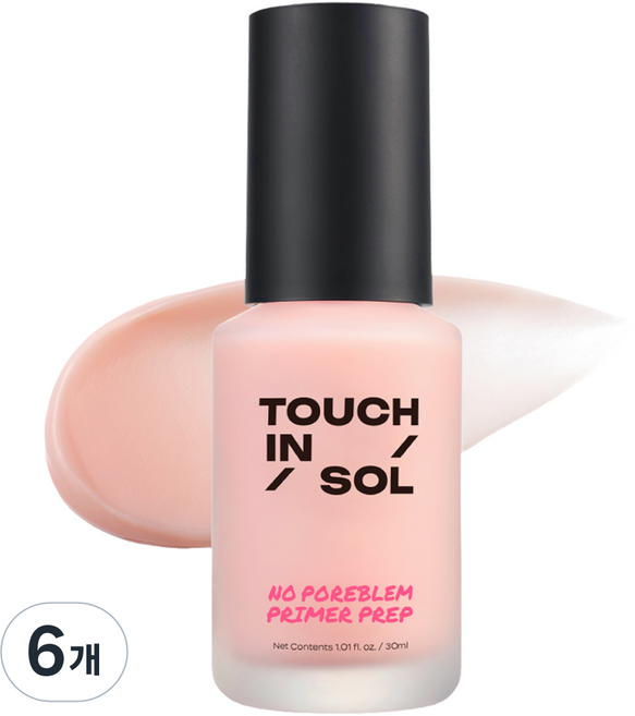 터치인솔 노 포어블럼 프라이머 30ml, 핑크, 6개