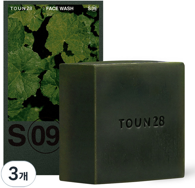 톤28 얼굴 씻을거리 S9 어성초 병풀추출물 클렌징 비누, 100g, 3개입
