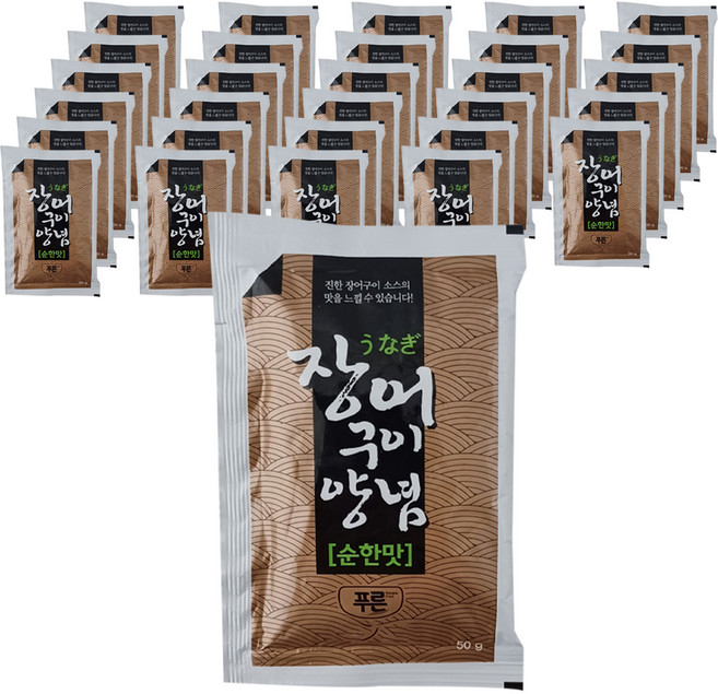 푸른식품 장어구이 순한맛 소스, 50g, 100개