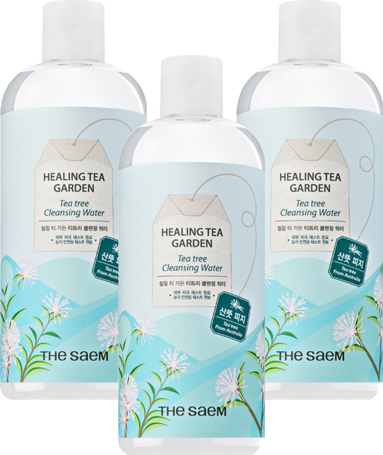 더샘 힐링 티 가든 티트리 클렌징 워터, 500ml, 3개