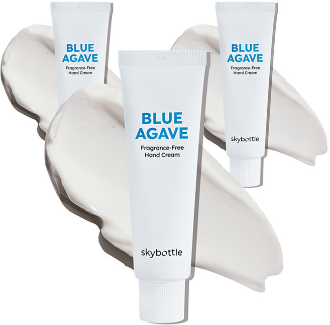 스카이보틀 블루아가베 핸드크림 무향, 3개, 50ml