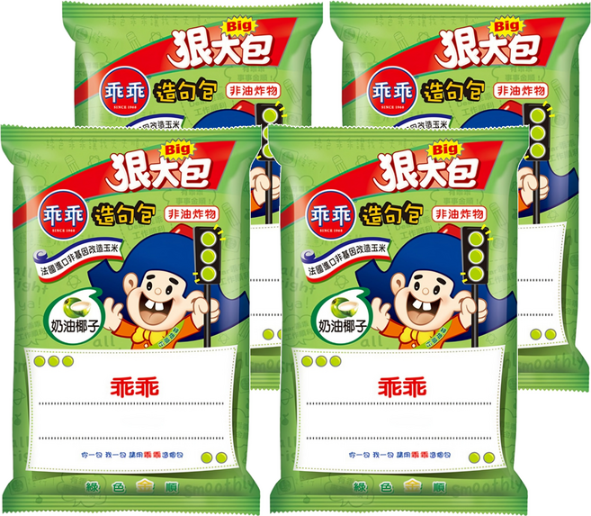 乖乖 玉米脆條 奶油椰子, 80g, 4包