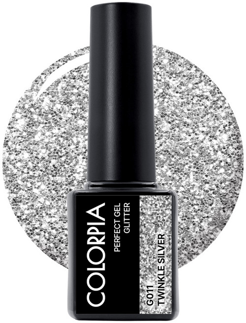 칼라피아 원스텝 글리터 젤네일, G011 트윙클실버, 6g, 1개