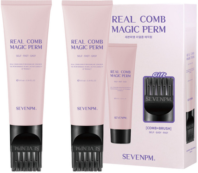 세븐피엠 리얼콤 매직펌 모든모발용, 100ml, 2개