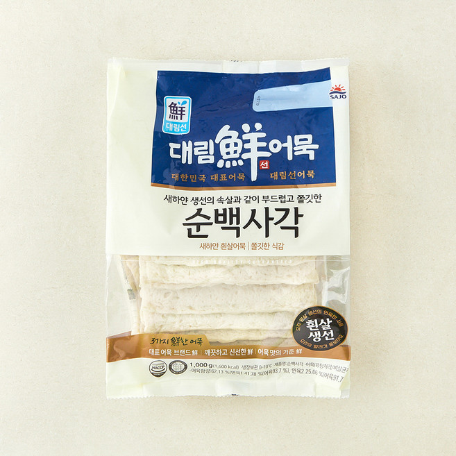 대림선 어묵 순백사각, 1kg, 1개