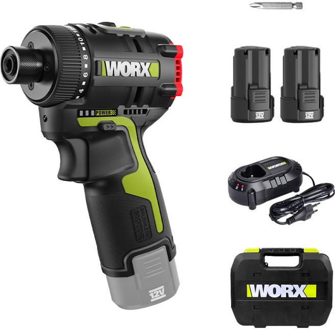 WORX 12V 충전 드릴 드라이버 WU129, 1개