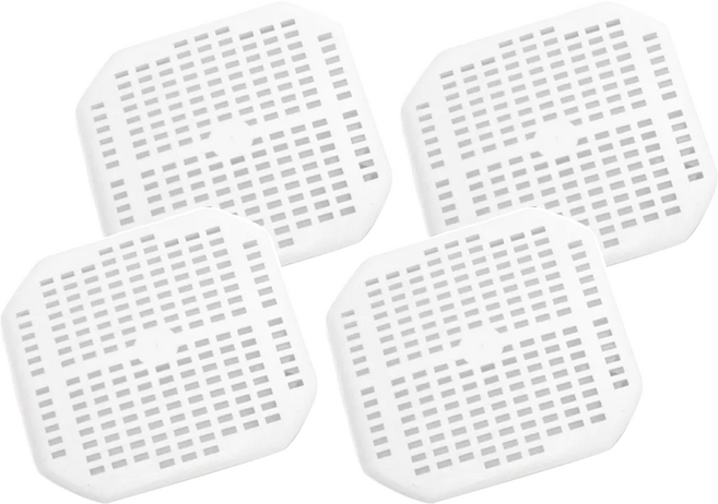 AXIS 艾克思 台灣製新型勾柱式排水濾髮防阻塞專用濾網蓋4入 PVC塑膠材質 浴室/陽台/廚房排水口適用