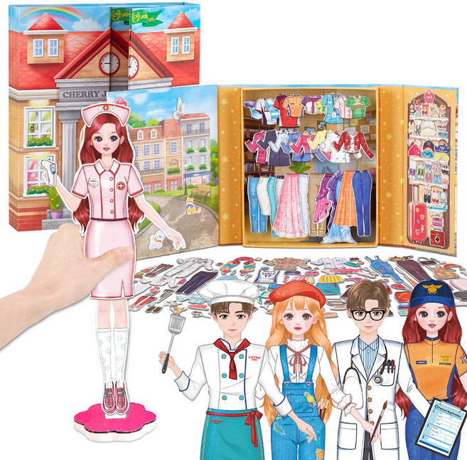 체리 원앤원 드림스쿨 자석코디, 혼합색상, 1세트