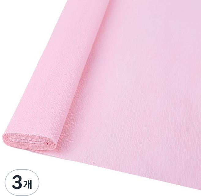 마다꾸미 주름 구김지 피치핑크 50 x 250 cm, 3개, 1색