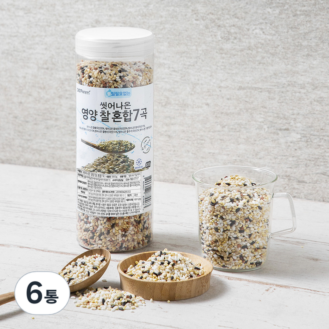 씻어나온 영양 찰 혼합 7곡, 800g, 6통