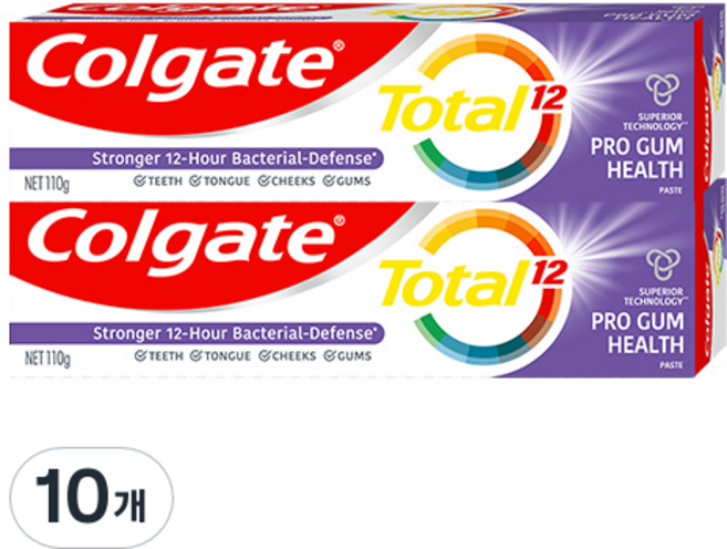 콜게이트 토탈 프로검 헬스 치약, 10개, 110g