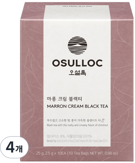 OSULLOC 栗子奶油紅茶三角茶包, 2.5g, 4個, 10入