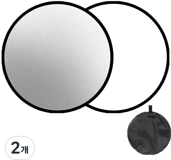 올이즈유 양면 반사판 실버 화이트 60cm, 2개