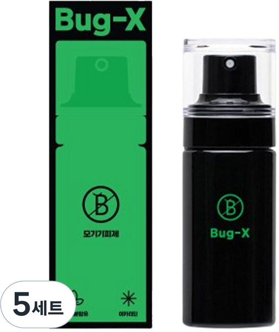 버그엑스 진드기 모기기피제, 50ml, 5세트