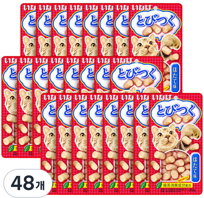 이나바 고양이 토비츠쿠, 가리비맛 (QSC-212), 25g, 48개