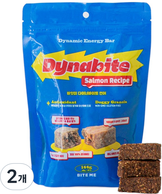 바잇미 강아지 다이너바이트 8p, 연어, 144g, 2개