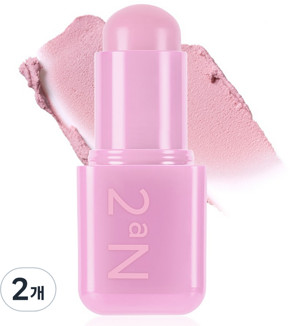 투에이엔 포켓 코튼 블러링 스틱 3.5g, 2개, 크림모브