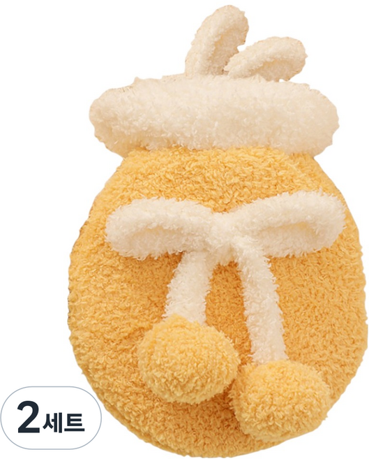 Solre 暖水袋 熱敷包 黃色 350ml 10 x 16 x 3 cm, 2套