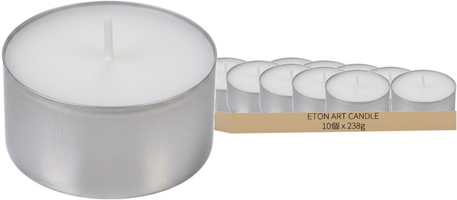 ETON ART CANDLE 高優質無煙茶蠟燭 4小時 1.4 x 3.8cm 10個, 無煙, 238g, 1組