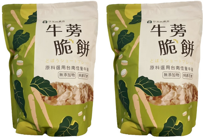 佳里區農會 牛蒡脆餅 椒盬口味, 2個, 80g
