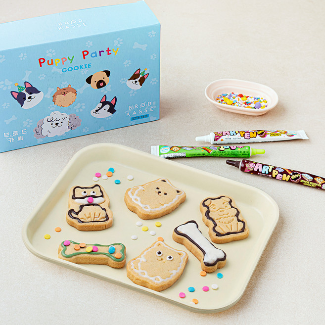 브로드카세 강아지 쿠키 만들기 세트 아몬드, 230g, 1개입, 1세트