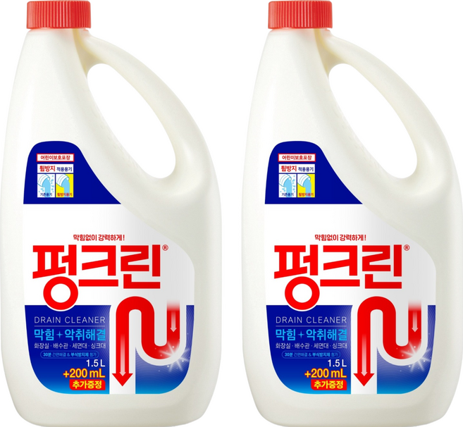 펑크린 배수구세정제, 1.7L, 2개