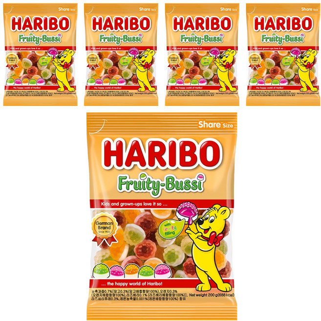 HARIBO Fruchtwelle 軟糖, 200g, 5個