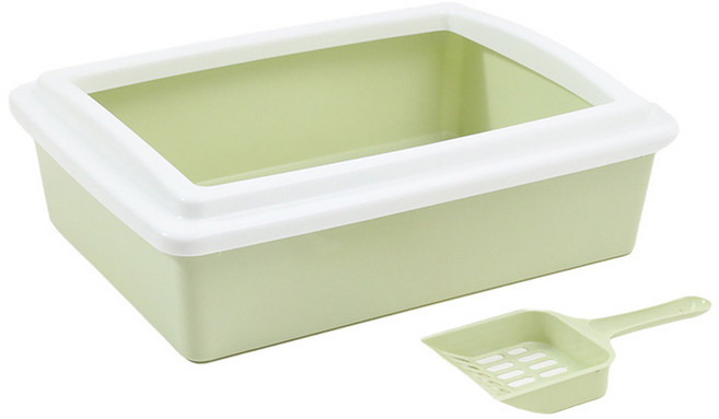 제제펫 사각 고양이 화장실 + 모래삽 세트, 그린, 1개