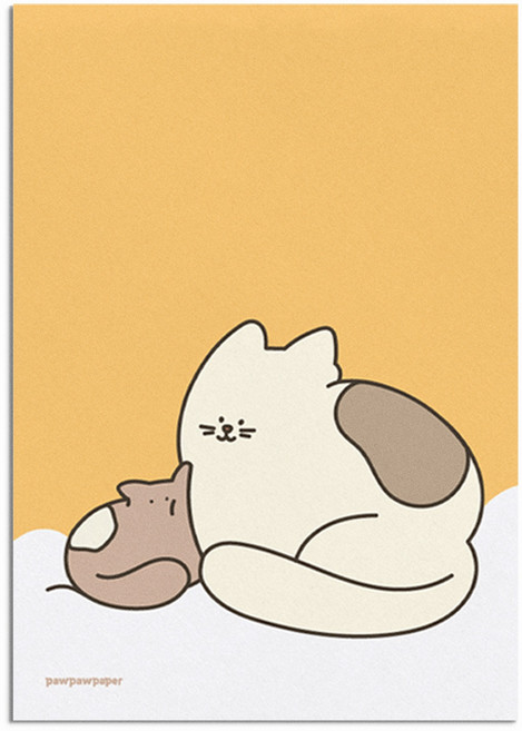 포포페이퍼 동물 포스터 고양이