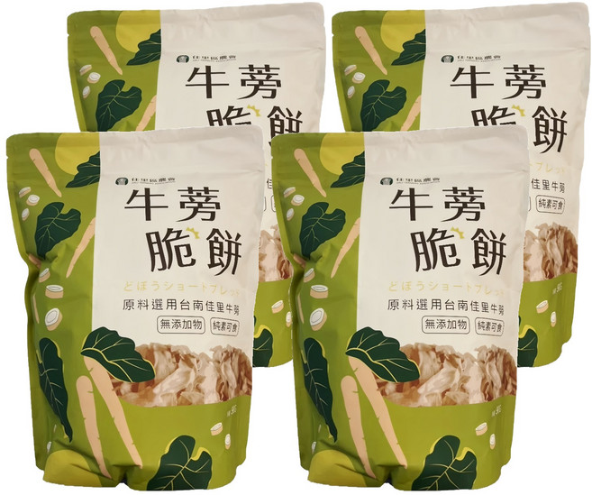 佳里區農會 牛蒡脆餅 椒盬口味, 4個, 80g