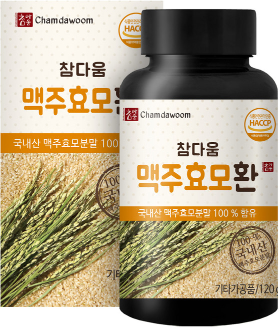 참다움 맥주효모환, 120g, 1개