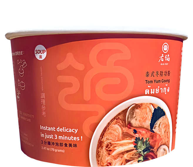 老鍋米粉 泰式冬蔭功風味湯米粉, 70g, 1入