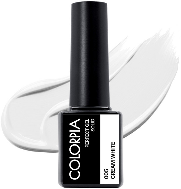 칼라피아 원스텝 솔리드 컬러 젤네일, 005 크림 화이트, 6g, 1개