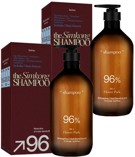 hetras. Simkong強健髮根洗髮精 花朵香, 1.013L, 2瓶