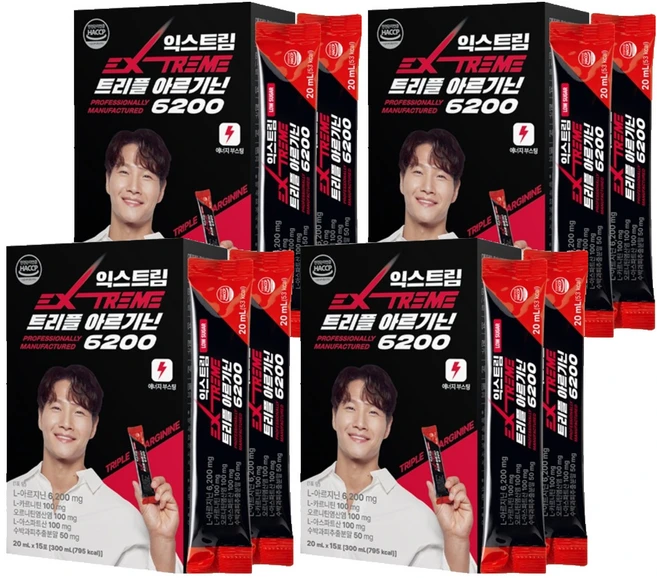 익스트림 트리플 아르기닌 6200mg, 300ml, 4개 - 쿠팡